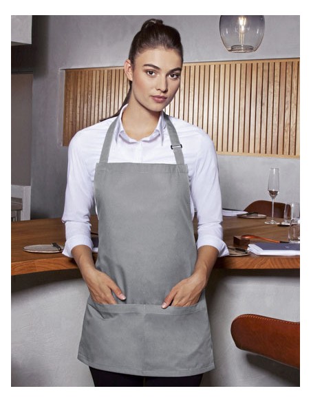 KAL-BLS6-Short Bib Apron Basic With Buckle And Pocket 2